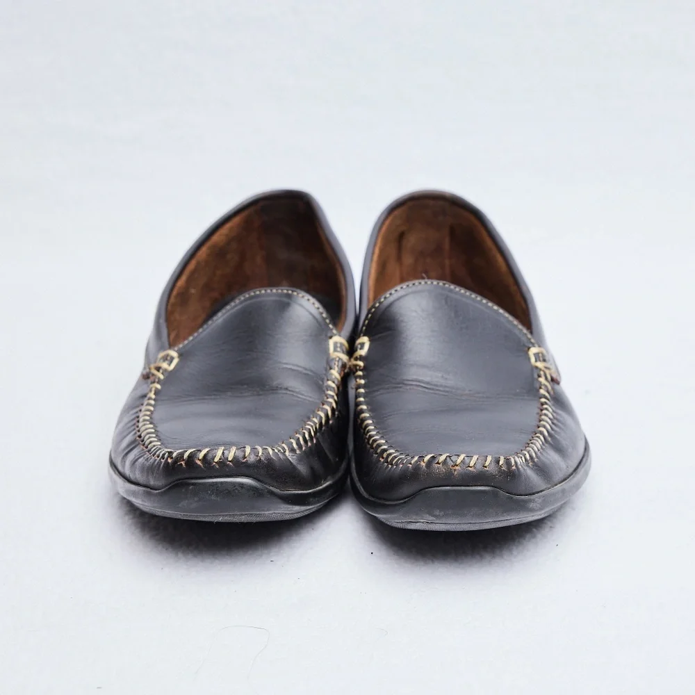Allen Edmunds Black Leather Loafers,‎ 